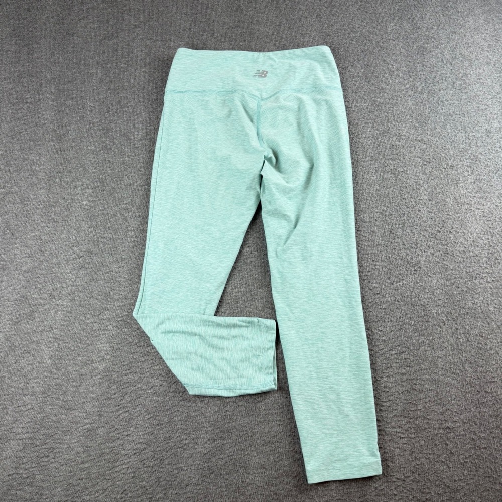 New Balance Leggings Women's Small Teal Heathered High Rise Cropped Athletic
